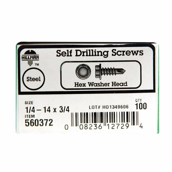 Aceds 0.25-14 x 0.75 in. Hex Washer Head Self Drilling Screw 5034319